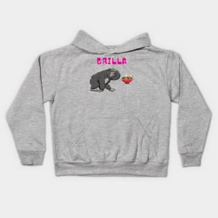 Grilling gorilla Kids Hoodie